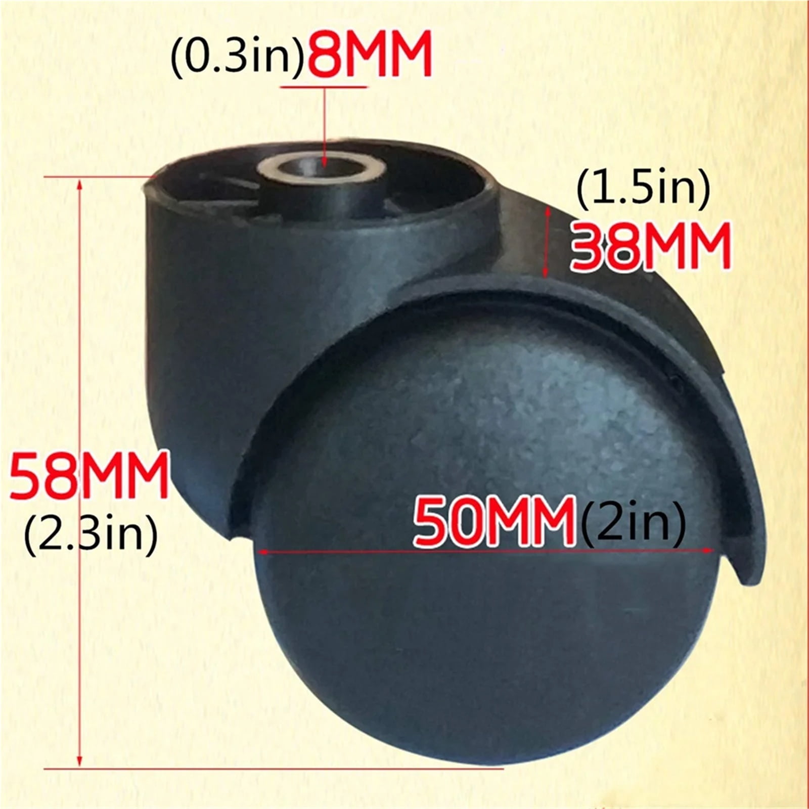 2 Inch Office Chair Casters, Replacement Swivel Chair Wheels, Heavy Duty Casters For Furniture,5 PCS ,Reliable