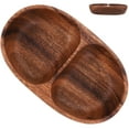 thumbnail image 4 of Compartment Divided Wood Plate Snack Plate Kitchen Salad Bowl for Home Kitchen, 4 of 8