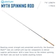 thumbnail image 3 of Quantum Myth Spinning Fishing Rod, 7-Foot 6-Inch, 1-Piece, Medium Power, Fast Action Rod, HXS30 Graphite Blank, Seaguide Line Guides, Fuji DPS Reel Seat, Cork Handle, Gray/Blue, 3 of 8