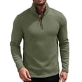 thumbnail image 3 of COOFANDY Men's Quarter Zip Pullover Sweater, Soft Knit Mock Neck Long Sleeve Casual Thermal Pullover, Lightweight Warm Half Zip Sweatshirt for Fall Winter Golf Hiking, 3 of 9