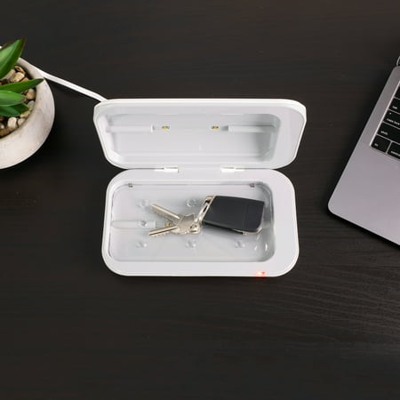 Globe Electric UV-C Light Disinfecting Box, White, Indicator Light, Micro USB Cable Included, 60057