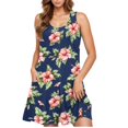 thumbnail image 2 of Taylonsss Womens Casual Dress Floral Print Sleeveless Round Neck Short Length Casual Comfort Everyday Outfit, 2 of 6