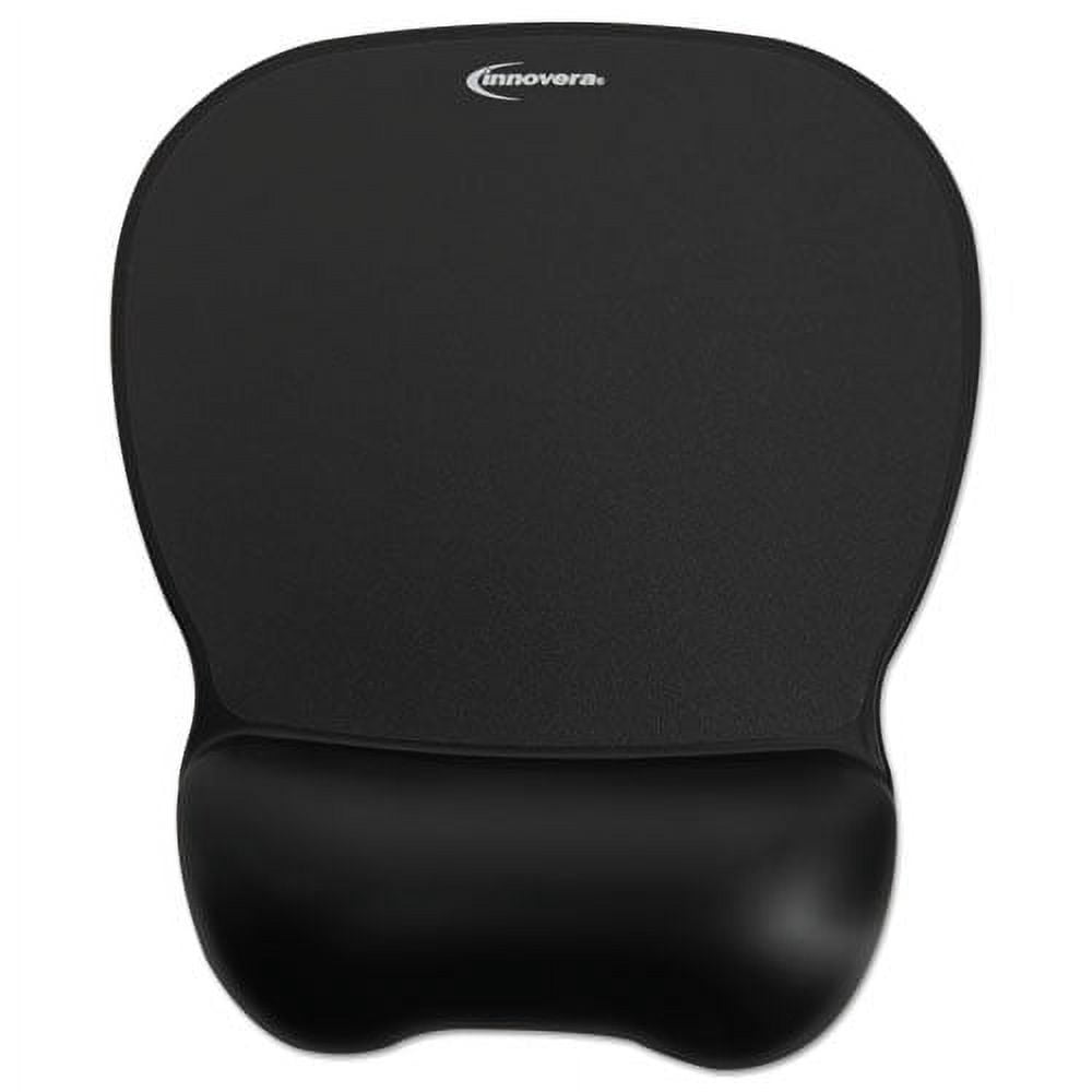 Gel Mouse Pad with Wrist Rest, 9.62 x 8.25, Black | Bundle of 5