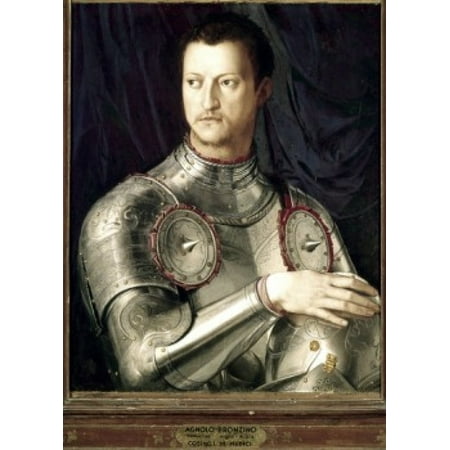 - Cosimo I de Medici in Armor 1545 Agnolo Bronzino Oil on wood Galleria degli Uffizi Florence Italy Poster Print