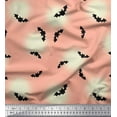 thumbnail image 1 of Soimoi Poly Georgette Fabric Moon & Bat Halloween Decor Fabric Printed Yard 42 Inch Wide, 1 of 1