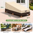 thumbnail image 3 of MR. COVER Waterproof Patio Chaise Lounge Cover, 600D Heavy Duty Outdoor Lounge Chair Covers, UV Resistant Patio Furniture Covers,86"L x 34"W x 34"H, 2 Pack, Brown & Khaki, 3 of 10
