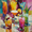 Colorful Cocktail, variant on Abstract Wine Bottle and Glasses Canvas Print, Decor for Living Room, Office, Bar, Restaurant, Hotel