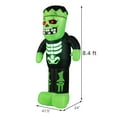 thumbnail image 3 of Gymax 8.4 Ft Tall Inflatable Halloween Decoration LED-lit Inflatable Green Zombie, 3 of 6