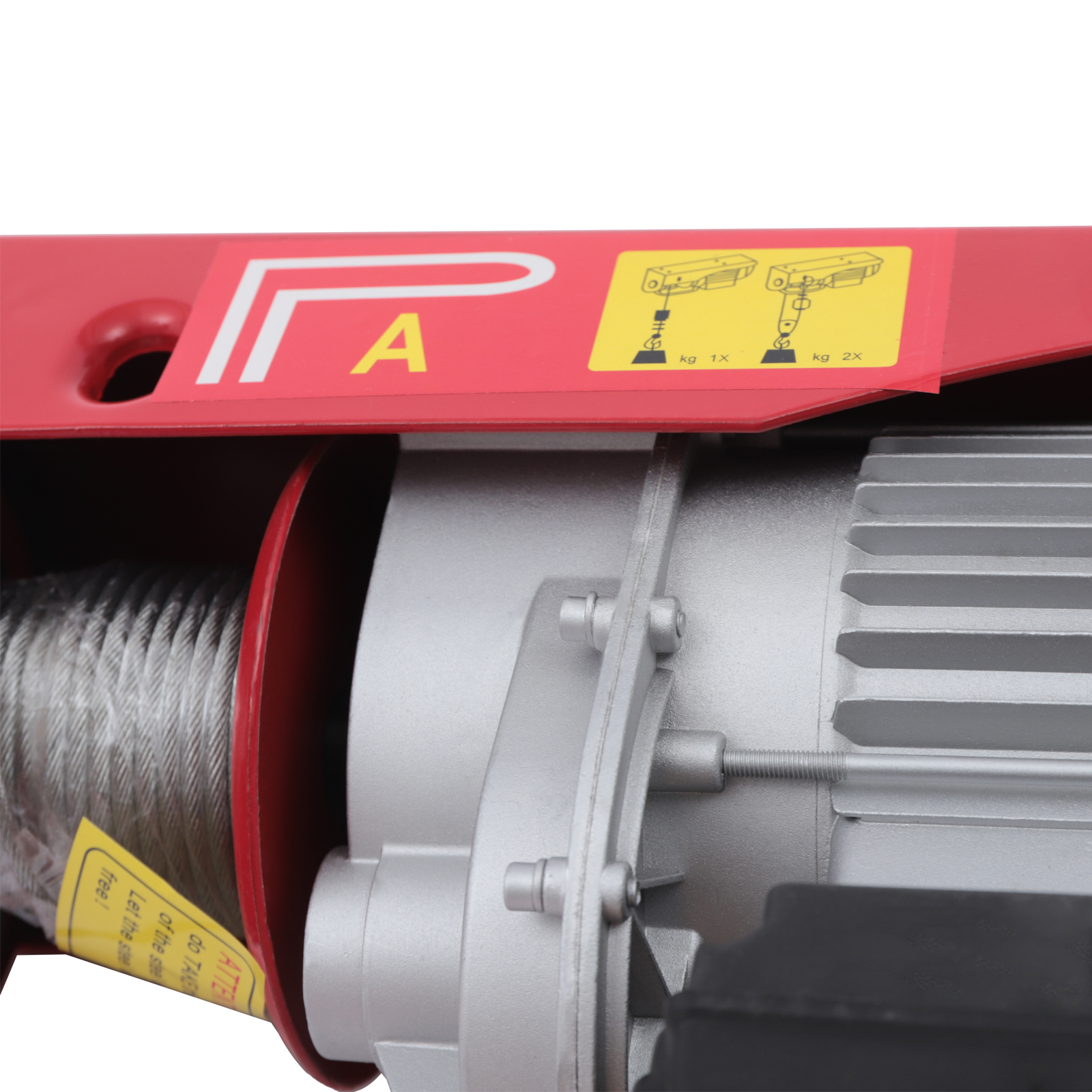 110V Electric Hoist Winch Engine Crane 1050W Alloy Steel & Plastic PA500 1100lbs for Factories, Warehouses, Construction Sites, Carmakers, Railway Constructions
