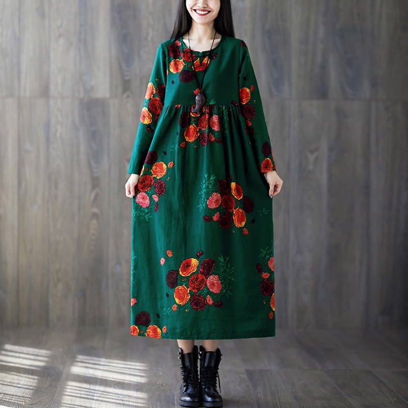 loose cotton dresses with sleeves