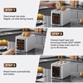 thumbnail image 4 of Mecity 2 Slice Smart Touchscreen Toaster, Stainless Steel Wide Slot Toaster with Auto Lift&30-Minute Warm, Memory Function, Digital Bread Toaster for Bagels, 850W, 4 of 9