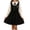 Black, variant on Zpanxa Girls Long Sleeve Dress Girls' Long Sleeve Black White Contrast Dress Bow Collar Summer School Uniform Daily Outfit