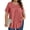 Dark Pink, variant on Womens Plus Size Tops Tunic Short Sleeve Shirts Floral Blouses Loose Summer Tops