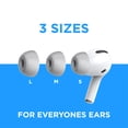 thumbnail image 5 of Foam Masters Premium Memory Foam Ear Tips For AirPods Pro | 3 Pairs | Replacement Buds | Version 3.0 | Small, Med, Large | GRAY, 5 of 7