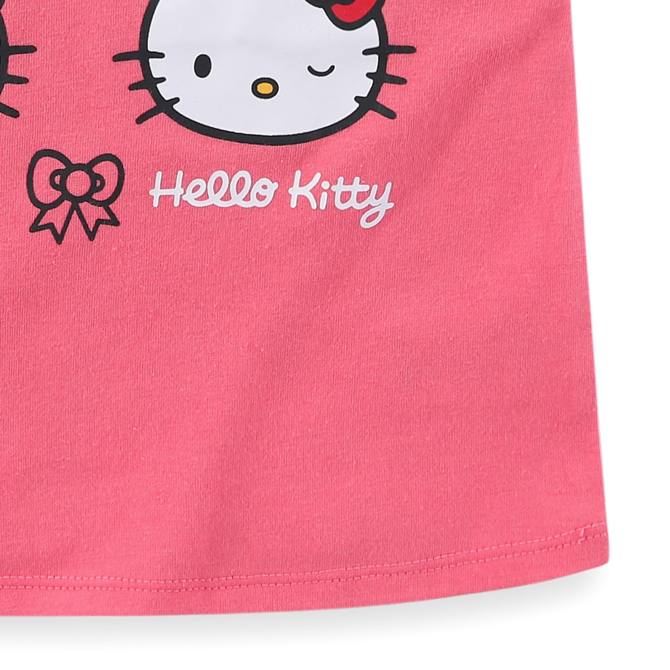 Hello Kitty Sanrio Short Sleeve T-Shirt and Short Set (Girls), 2 Piece Set, Sizes 4-12