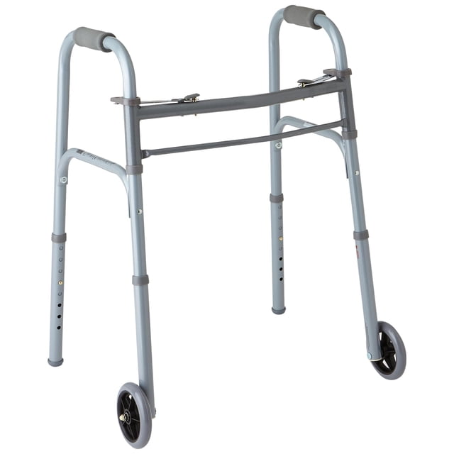 Andador plegable ligero Medline para niños y niños pequeños con ruedas de 5 pulgadas