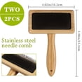 thumbnail image 3 of CNKOO Wool Carding Machine Needle Brush  Handmade Wool Comb  Craft Wool Needle Tool with Solid Wood Handle  Pet Comb  Spinning and Weaving  for DIY Handicraft Felt Projects ZZZ, 3 of 7