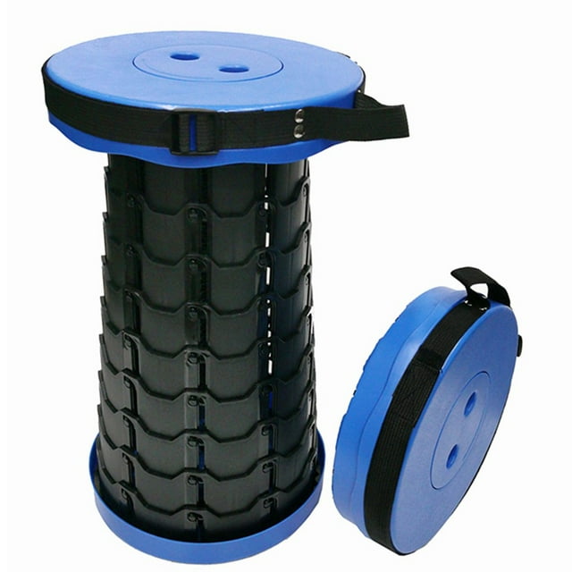 Portable Retractable Foldable Chair Light Weight Strong Adjustable Plastic Stool For Fishing And Traveling