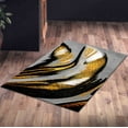 thumbnail image 5 of Modern Rug, Japanese Rugs, Marble Rugs, Hallway Rug, Japanese Marbling Rug, Gift For Her Rug, Luxury Rugs, Entryway Rug, Gray Rug, Black Rug, 1.7'x2.3' - 50x70 cm, 5 of 7