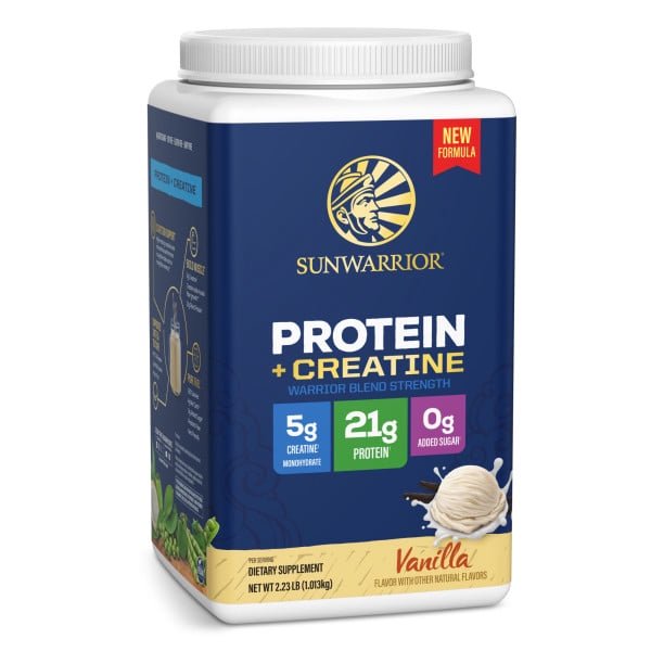 Sunwarrior US Warrior Blend Strength + Creatine Vanilla 1012.5g Tub (25 srv)