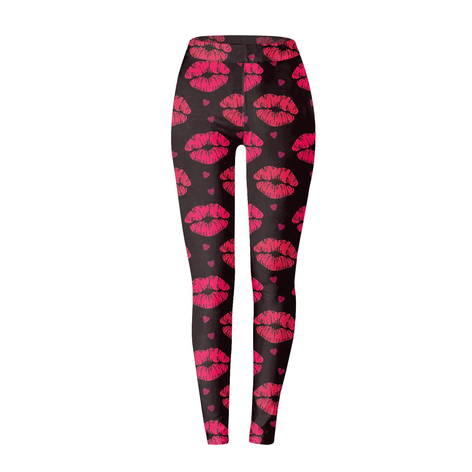 Female Compression Leggings Tights Casual Comfort Pants Heart