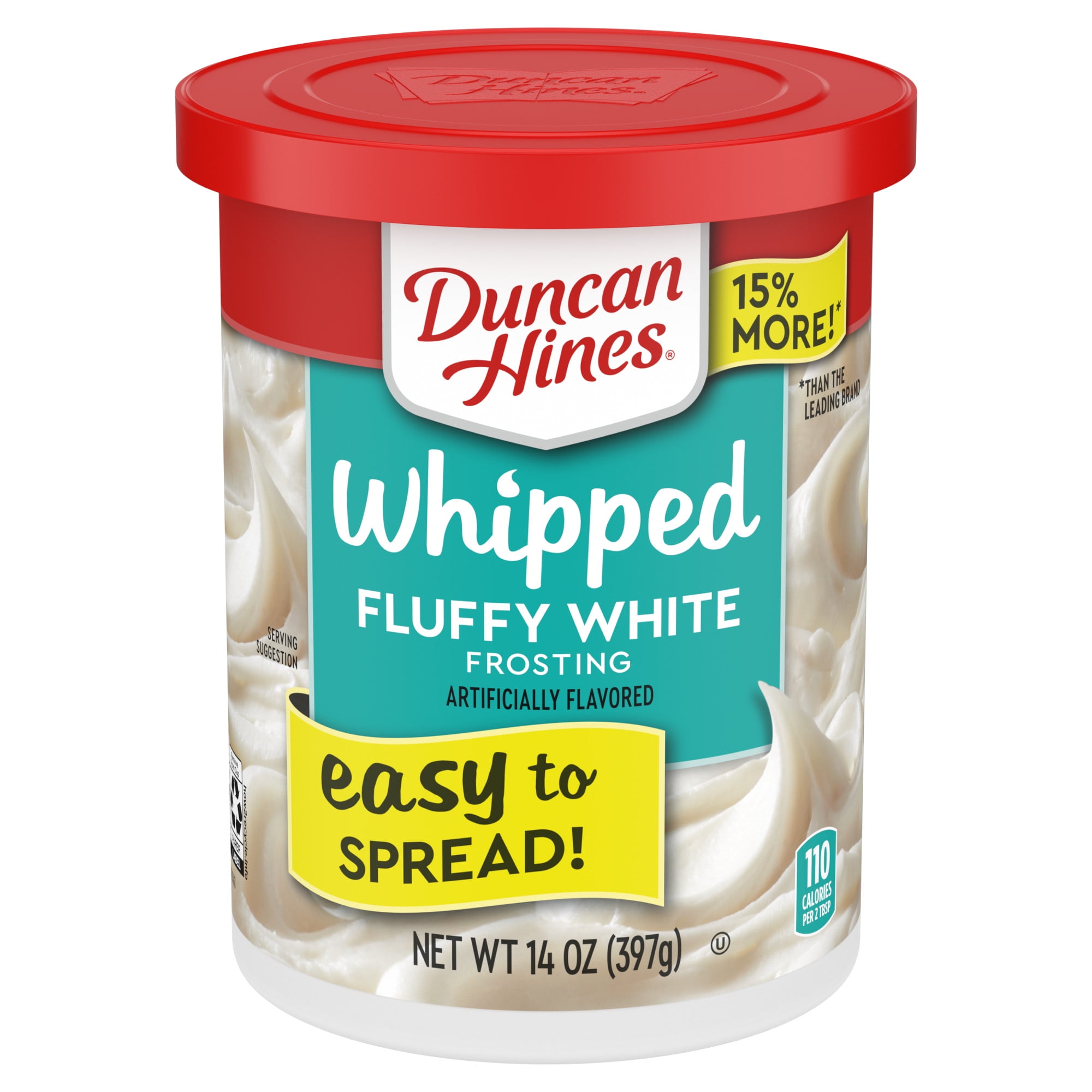 Duncan Hines Whipped Fluffy White Frosting, 14 oz