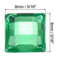 thumbnail image 2 of 50 Pcs Gemas Acrílicas de Fondo Plano 8mm Cuadradas Artificiales para Manualidades, Pintura Facial, Joyería de Disfraces Verde Pálido, 2 of 7