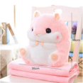 thumbnail image 4 of Cute Cartoon Hamster Hug Pillow Blanket Plush Toy Stuffed Animals Doll Sleep Blanket Child, 4 of 5