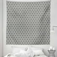 thumbnail image 1 of Abstract Geometry Tapestry, Rhythmic Monochrome Floral Inspired Motifs Modern Illustration, Fabric Wall Hanging Decor for Bedroom Living Room Dorm, 5 Sizes, Charcoal Grey White, by Ambesonne, 1 of 1