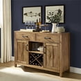 thumbnail image 3 of Crosley Furniture Roots Wood 2 Drawer Wine Rack Buffet in Natural, 3 of 14