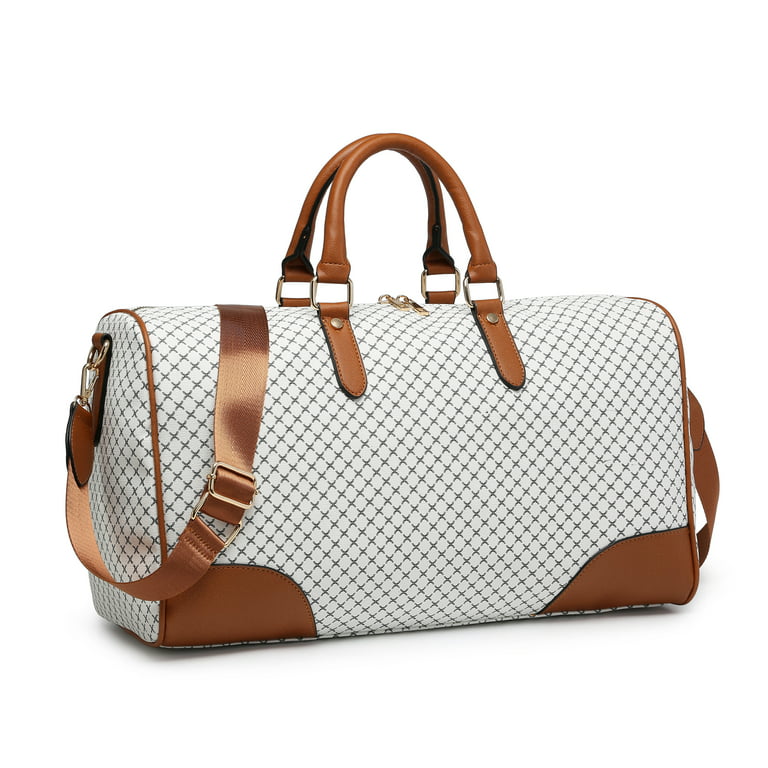 XB Travel Duffle Bag for Women & Men Vegan Leather Overnight Weekender  Luggage Tote Bag Large Handbag 