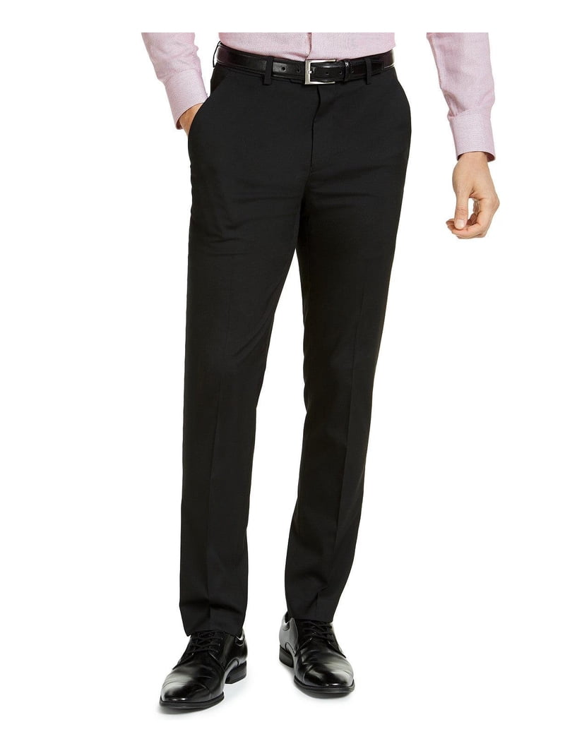 alfani slim fit dress pants Alfani Men's Slim-Fit Stretch Solid Suit Pants, Created for Macy's