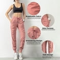 thumbnail image 2 of Pantalones deportivos para mujer con bolsillos laterales con cordón Pantalones Joggers Yoga, 2 of 8