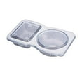 thumbnail image 2 of Double Compartment Condiment Containers | Snack and Sauce Storage Cups | Reusable Food Grade Plastic | Divided Lids | 15 Pack | For Lunch, Takeout, Meal Prep, Arts & Crafts | Dishwasher Safe |, 2 of 9
