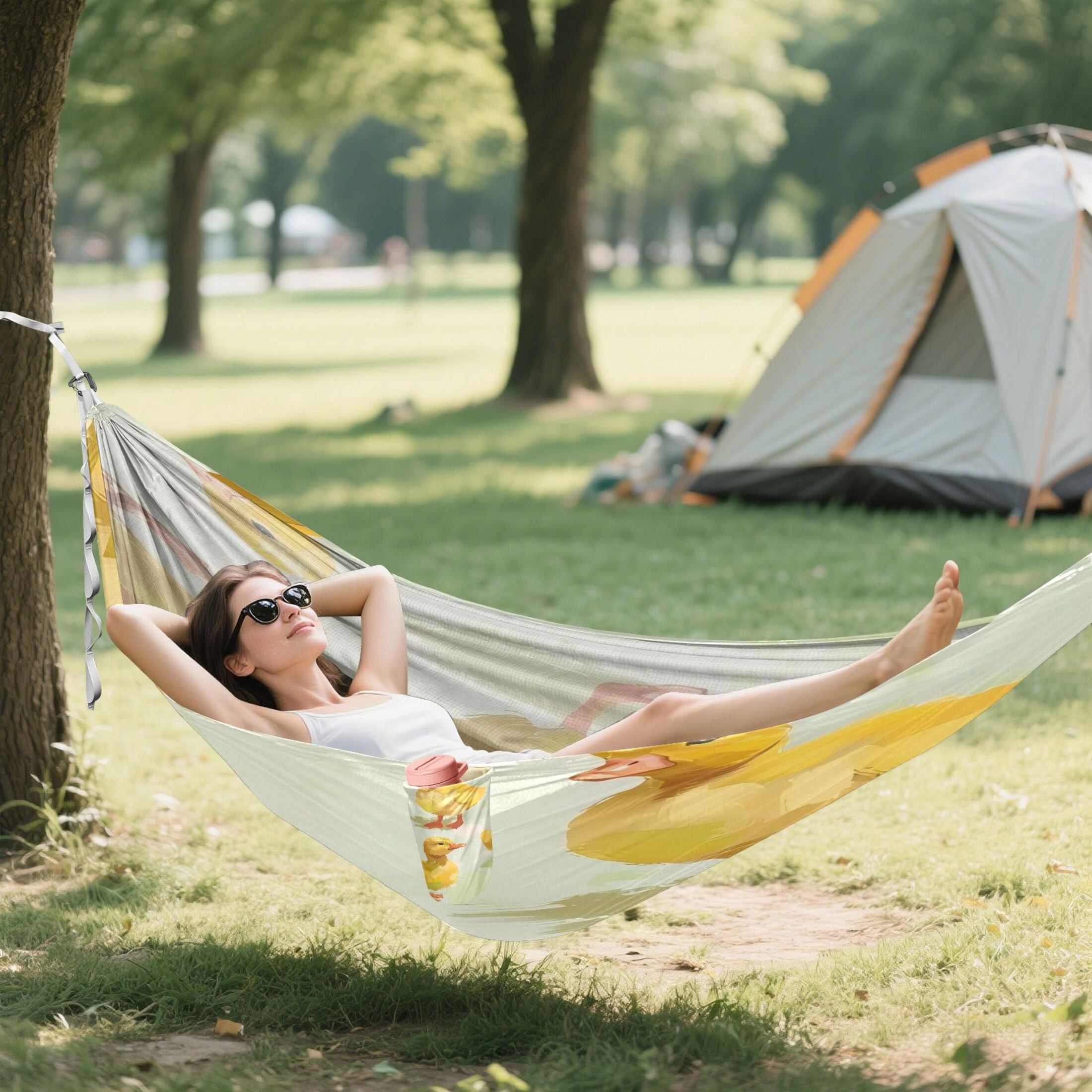 Hammock Camping Hammock Nylon Portable Hammock Travel Camping Hammock Yellow Duckling