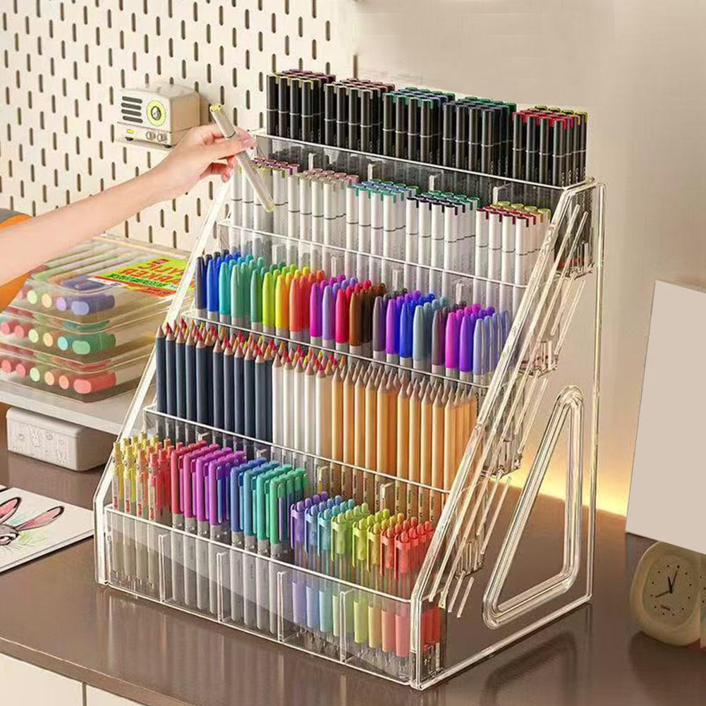 4-Tier Plastic Drink Packet Organizer with 20 Compartments Easy Assembly Water Flavor Mix Holder for Kitchen Cabinet Storage