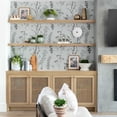 thumbnail image 3 of S4sassy Self Adhesive Wallpaper, Watercolor Botanical Print Wallpaper, Gray Removable DIY Vinyl Wall Covering, Peel and Stick Contact Paper for Entryway accent wall, Easy Home Decor Solution-25"x120", 3 of 9