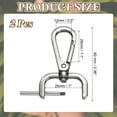 thumbnail image 2 of 1 Inch Swivel Clasp Hooks, 2 Pcs Detachable Snap Hook for Bag Strap Purse Lanyard DIY Craft Hardware, Silver, 2 of 7