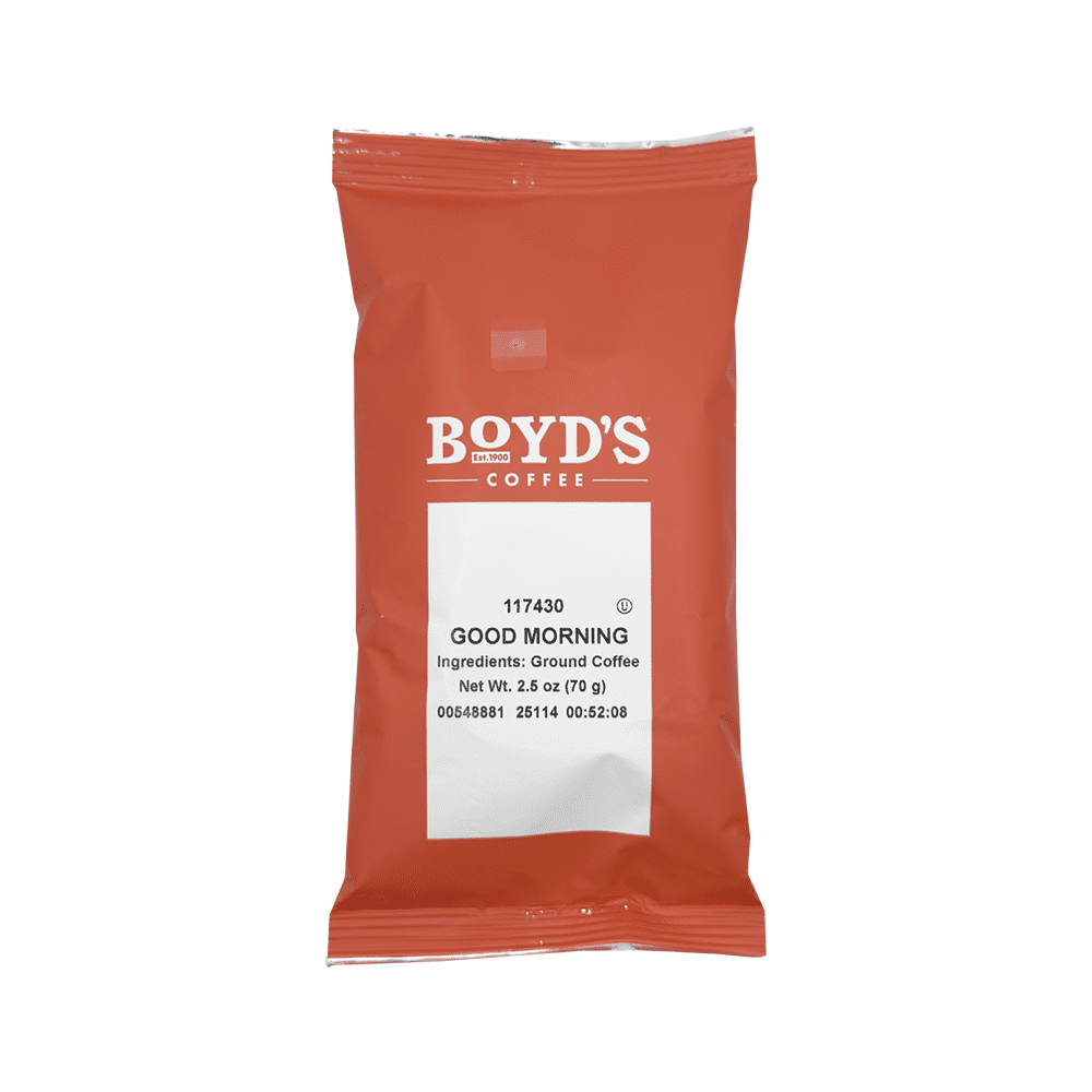 Boyd's Coffee Good Morning Coffee - Ground Medium Roast - 2.5 Ounce (Pack of 50)