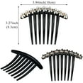 thumbnail image 2 of 8 Pcs Rhinestone Pearl Black Hair Side Combs Crystal Decorative Hair Combs Vintage Elegant Twist Combs French Side Combs Plastic Hair Combs Accessories for Women and Girls (Five-Petaled Flower), 2 of 5