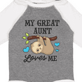 thumbnail image 4 of Inktastic My Great Aunt Loves Me with Sloth and Hearts Boys or Girls Long Sleeve Baby Bodysuit, 4 of 5