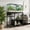 Black, variant on Heavy Duty Aquarium Stand with Built-In Power Outlets, Metal and Wood Storage Shelf for 40-50 Gallon Fish Tank Turtle Reptile Terrarium