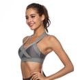 thumbnail image 4 of Ludlz Women Padded Strappy Sports Bra Yoga Tops Activewear Workout Clothes Quick Dry Sports Gym Crop Top, 4 of 6