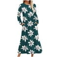 thumbnail image 1 of Robe Décontractée Imprimée à Manches Longues et Col Rond pour Femmes, 1 of 5