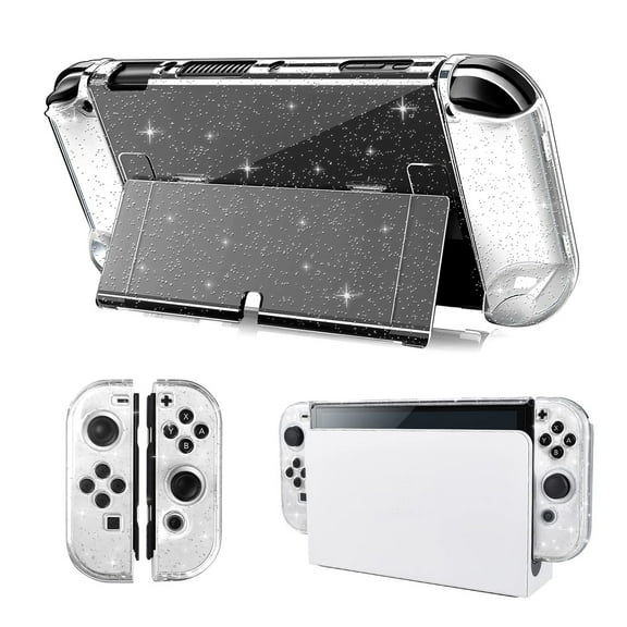 Glitter Crystal Hard PC Case with Kickstand for Nintendo Switch OLED - Protective Cover