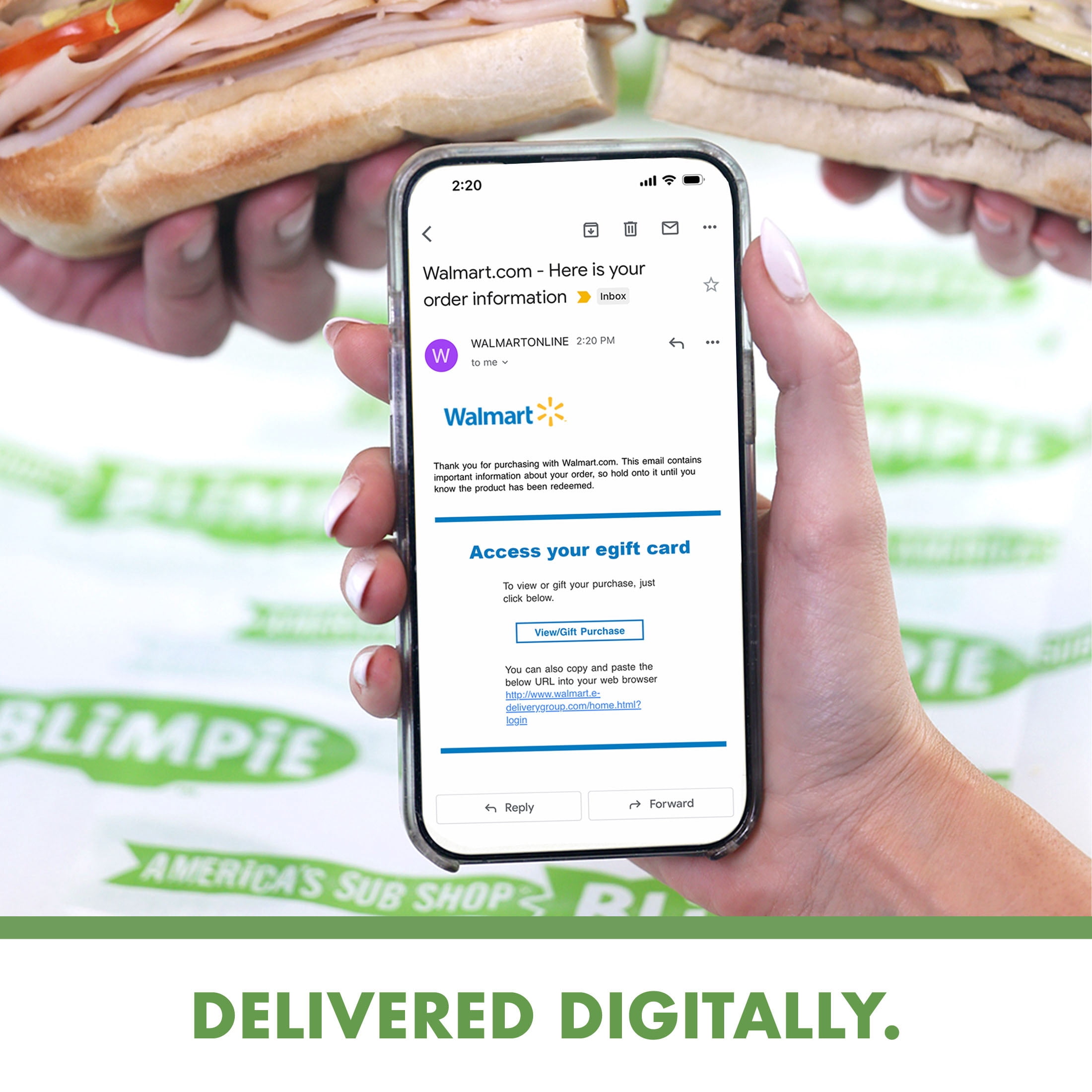 Blimpie $15 Thank You Cookie eGift Card [Email Delivery]