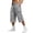 Gray, variant on Men's Workout Pants Drawstring Pockets Solid Color Elastic Waist Drawstring Multi-Pocket Casual Sports Capris