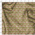 thumbnail image 4 of Soimoi Green polyester Crepe Fabric Envelope,Star & Heart Print Sewing Fabric Yard 42 Inch Wide, 4 of 5