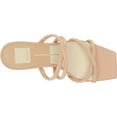 thumbnail image 5 of Dolce Vita Patsi Cream Leather Slip On Squared Open Toe Block Heeled Sandals (Cream Leather, 9), 5 of 6