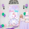 thumbnail image 4 of Mermaid 5th Birthday Decorations, Dive Into Five Door Cover, Mermaid Door Banner Sign Decor for Under the Sea Ocean 5 Year Old Party Supplies, 4 of 6
